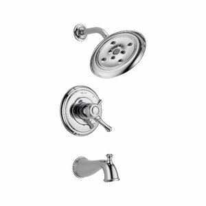 Cassidy Volume Control Tub and Shower Faucet Trim with Lever Handles and Monitor