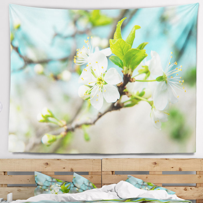 Fl Beautiful Cherry Blossom And Spring Tapestry Fl Beautiful Cherry Blossom And Spring Tapestry