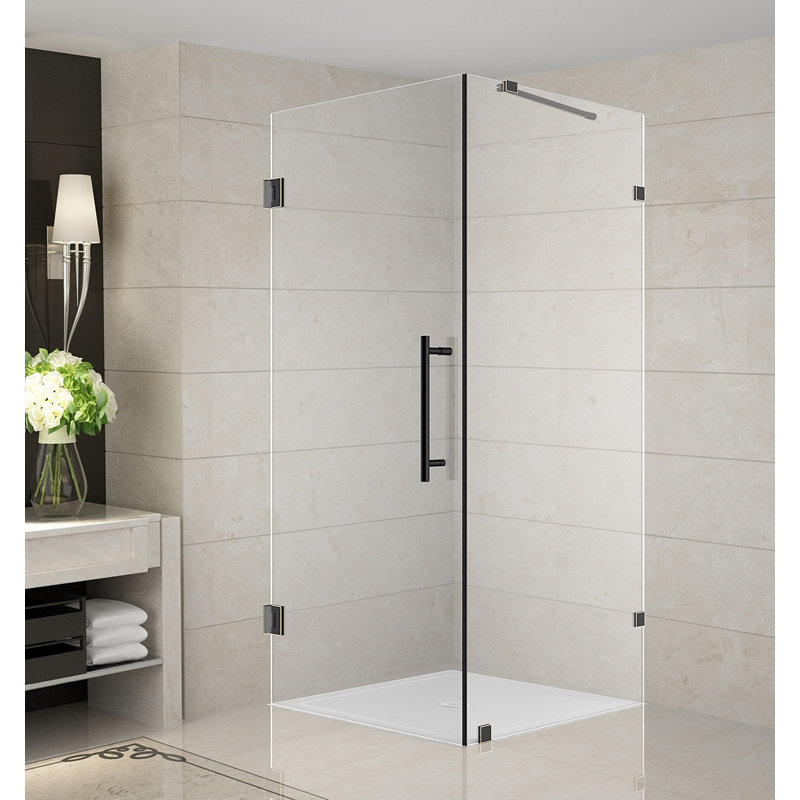 Aston Aquadica 30 X 72 Hinged Frameless Shower Door Wayfair Aquadica 30 X 72 Hinged Frameless Shower Door