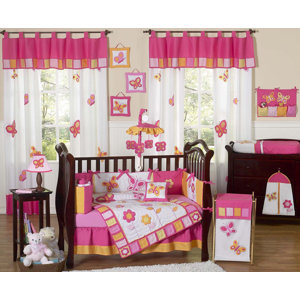 Butterfly 9 Piece Crib Bedding Set