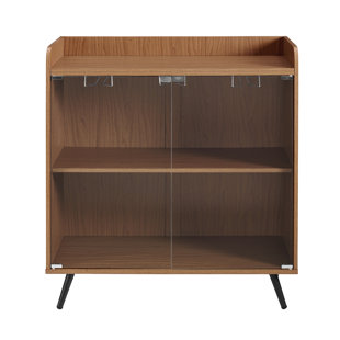 Modern Contemporary Bar Cabinet With Gl Doors Allmodern Octavio Gl Door Bar Cabinet