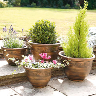 Plant Pots Garden Planters Flower 4 Piece Plant Pot Set