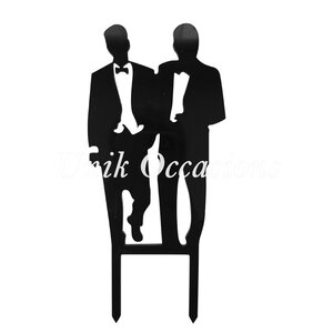 Homosexual Gay Acrylic Wedding Cake Topper