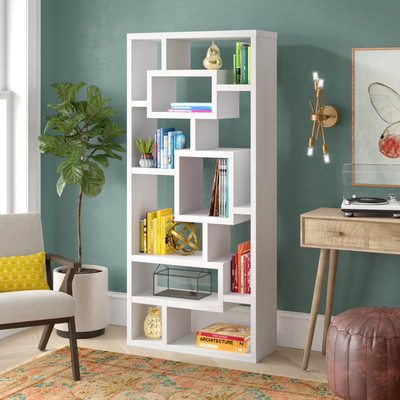 Mercury Row Cleisthenes Geometric Bookcase &amp; Reviews Wayfair