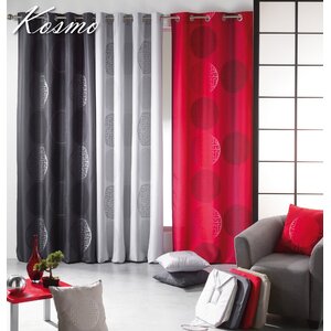 Kosmo Geometric Blackout Thermal Grommet Single Curtain Panel