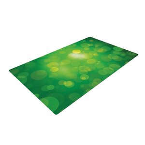 Radioactive Bokeh Green Area Rug