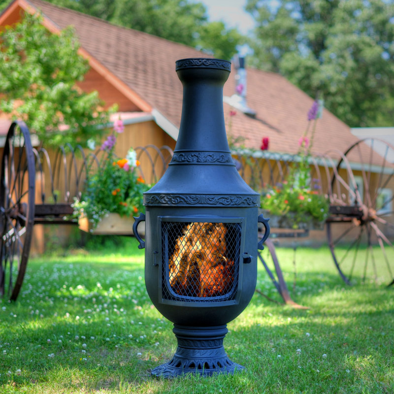 The Blue Rooster Style Aluminum Wood Burning Chiminea
