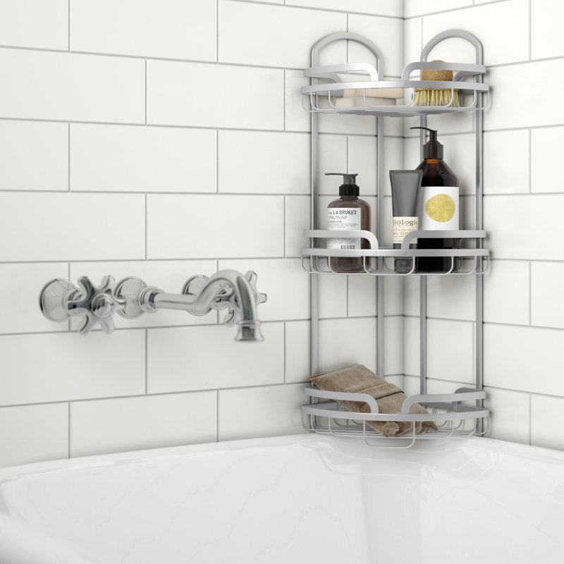 Rebrilliant Earnhardt 3 Tier Corner Shower Caddy Reviews Wayfair
