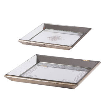 Warrick Mirrored Square 2 Piece Vanity Tray Set Joss Main