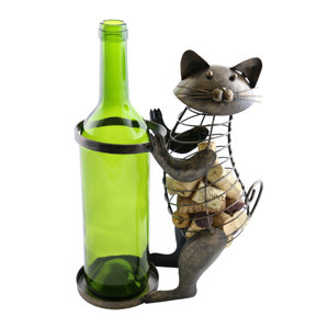 Machelle Metal Cat Cork 1 Bottle Table..