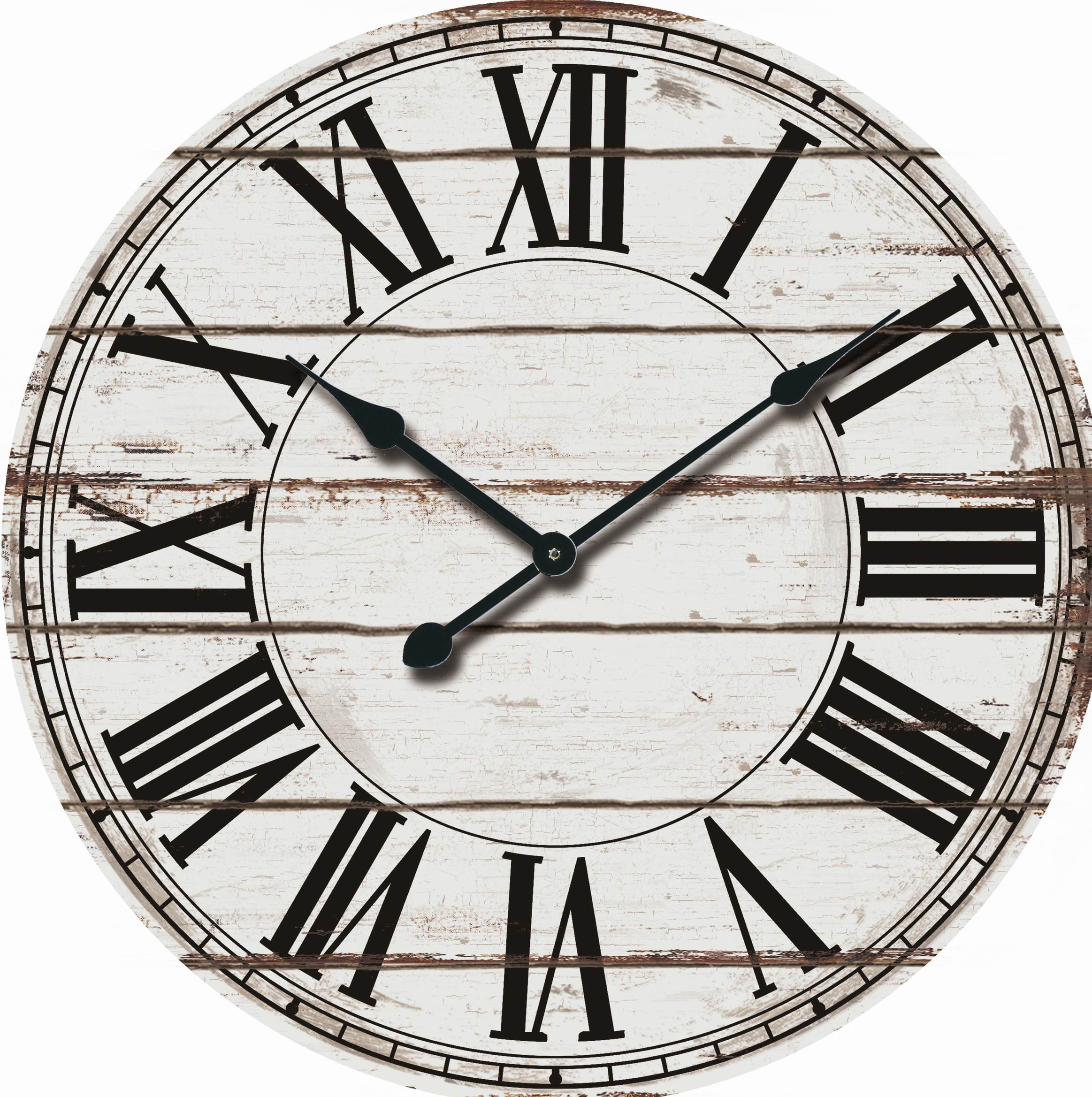 Oversized Rustic Wood 24 Wall Clock Oversized Rustic Wood 24 Wall Clock