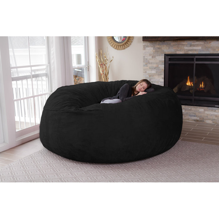Laude Run Microsuede Bean Bag Sofa Reviews Wayfair Ca Microsuede Bean Bag Sofa