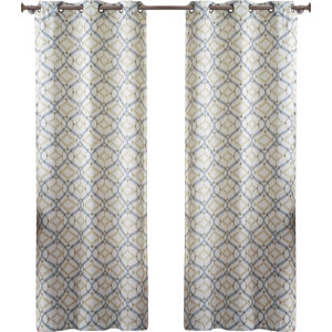 Grasmere Geometric Semi-Sheer Grommet Curtain Panels (Set of 2)