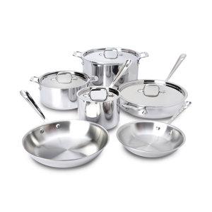 Stainless Steel 10 Piece Cookware Set