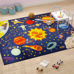 Kids Educational Rugs You Ll Love Wayfair Weranna Outer E Safari Road Map Educational Learning Blue Indoor Outdoor Area Rug