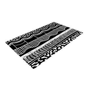 Vasare Nar Abiodun Tribal Black/White Area Rug