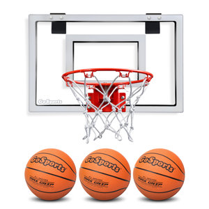 Basketball Door Hoop with 3 Premium Basketball and Pump