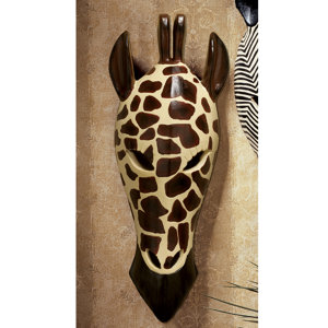Tribal Style Giraffe Mask Wall Du00e9cor