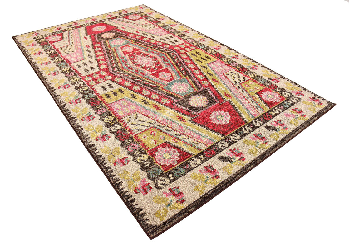 World Menagerie Broadway Brown/Cream Area Rug & Reviews Wayfair