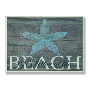 Metal Starfish Wall Art You Ll Love Wayfair Wall Plaque It S Better At The Beach Starfish Textual Art