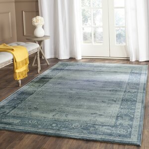 Piercefield Light Blue/Dark Blue Area Rug