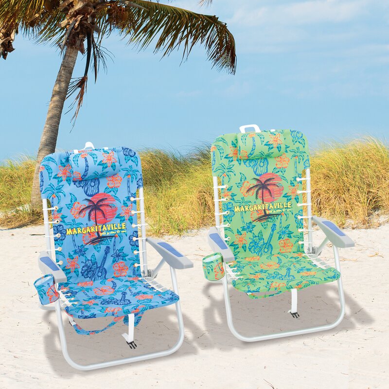 Margaritaville Lace-Up Reclining Beach Chair & Reviews | Wayfair