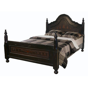 Spanish Upholstered Panel Bed by New World Trading