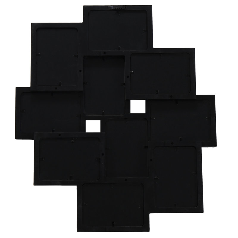 AdecoTrading 10 Opening Wood Photo Collage Wall Hanging Picture Frame