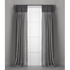 Luscious Solid Semi-Sheer Rod Pocket Single Curtain Panels