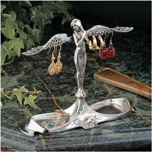 Angel Italian Pewter Jewelry Holder