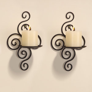 Iron Wall Sconce Candle Holder (Set of 2)