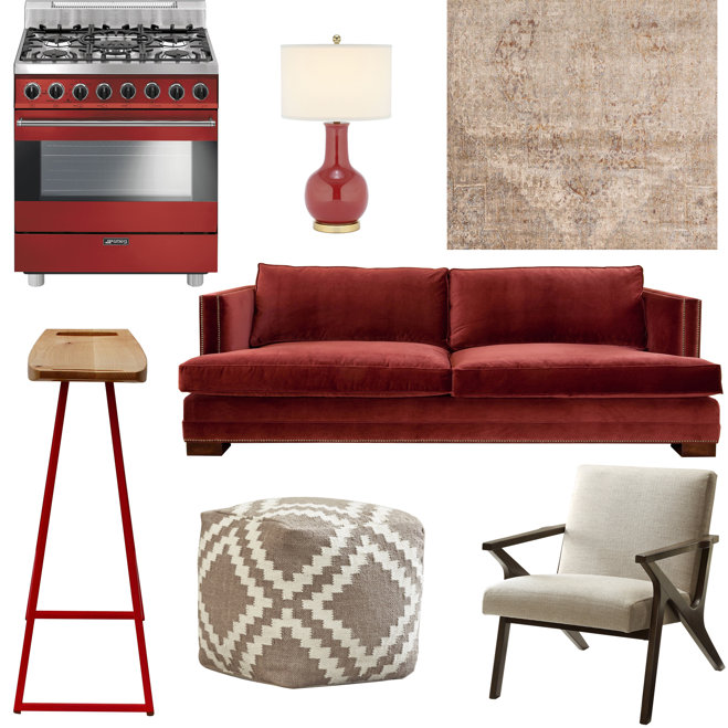 Color Crushes Warm Taupe Aurora Red Wayfair Collection Of Red And Taupe Products