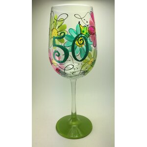 50th Birthday Wine Glass