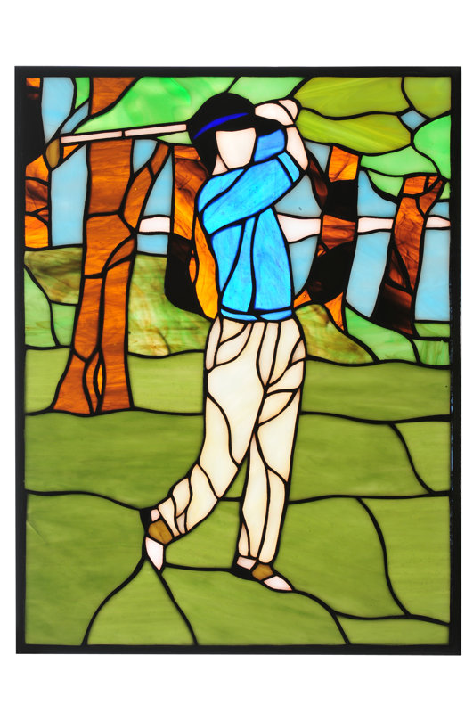 Meyda Tiffany Golf Stained Glass Window & Reviews Wayfair