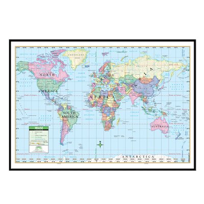 Framed World Wall Maps