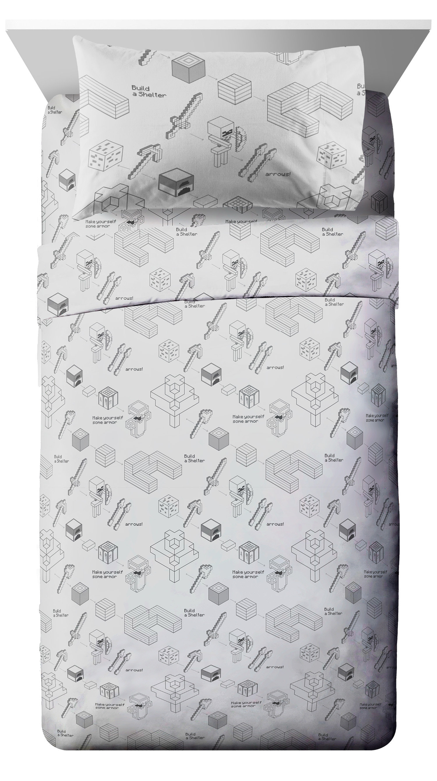 Fingerlings Minecraft Survive Reversible Comforter Set Wayfair