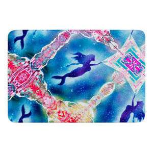 Mermaid Pattern by Infinite Spray Art Memory Foam Bath Mat