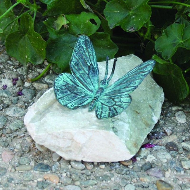 Design Toscano Verdigris Butterfly Bronze Garden Statue Wayfair
