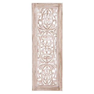 Wall Accents Joss Main Beige Distressed Wood Wall Décor