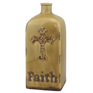 Stonebriar Worn Ceramic Faith Vase