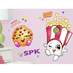 Poppy Corn and Kooky Cookie Shopkins Peel and Stick Giant Wall Decals