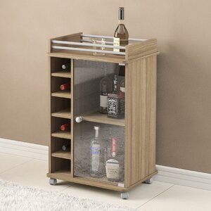 Kayleigh Glass Door Bar Cart