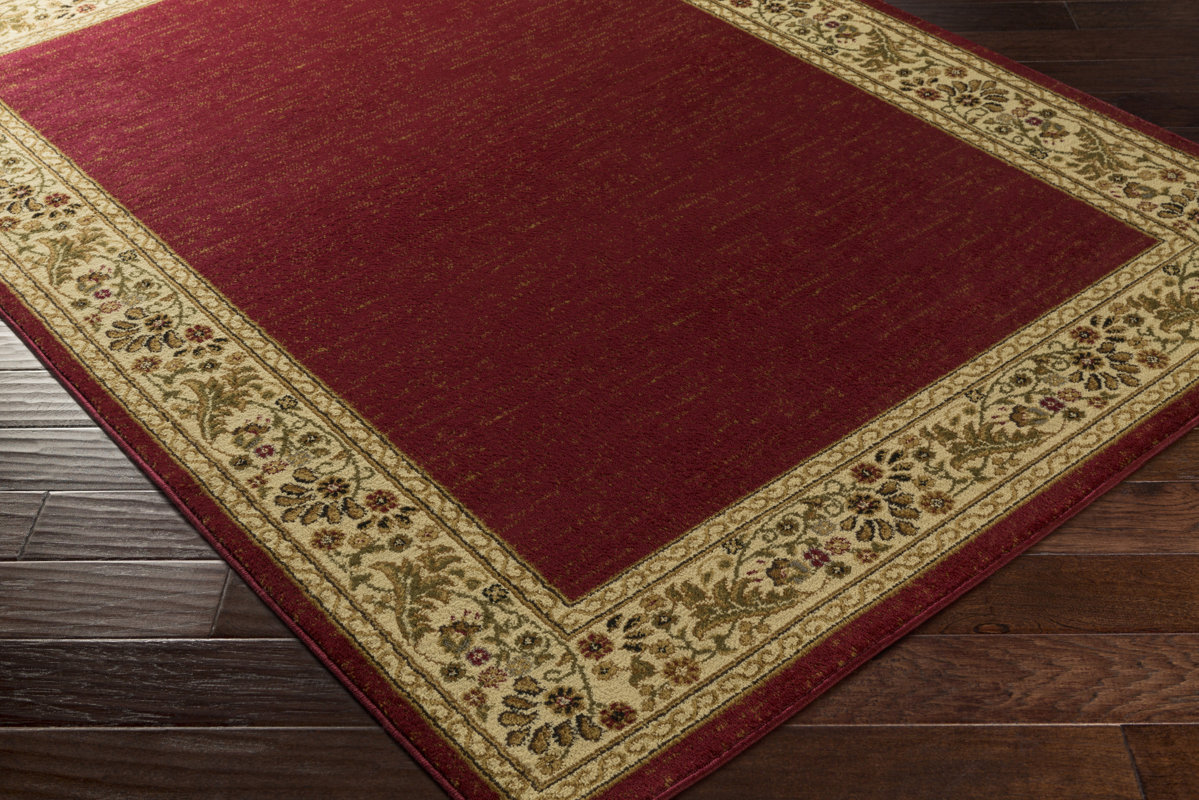 Fleur De Lis Living Arbus Dark Red/Wheat Area Rug & Reviews Wayfair