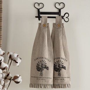 Bamboo Kitchen Towels Wayfair Surikova Tabletop And Kitchen Windmill On Loop Housewarming Towel Set Of 2
