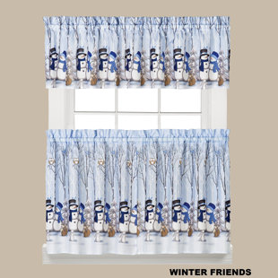 Vintage Cafe Curtains Wayfair Winter Friends Cafe Curtain