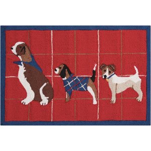 Hillyard Hand-Tufted Red Area Rug