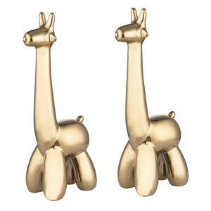 Rosanne Gold Giraffe Ceramic Sculpture (Set of 2)