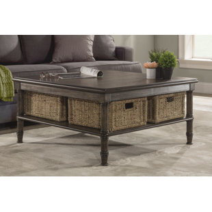 Coffee Table With Baskets Wayfair Holst Coffee Table With Baskets