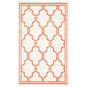 Maritza Beige/Orange Indoor/Outdoor Area Rug