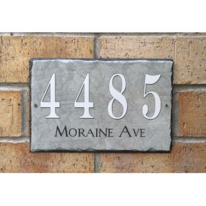 Personalized Slate Home 2-Line Wall Address Plaque